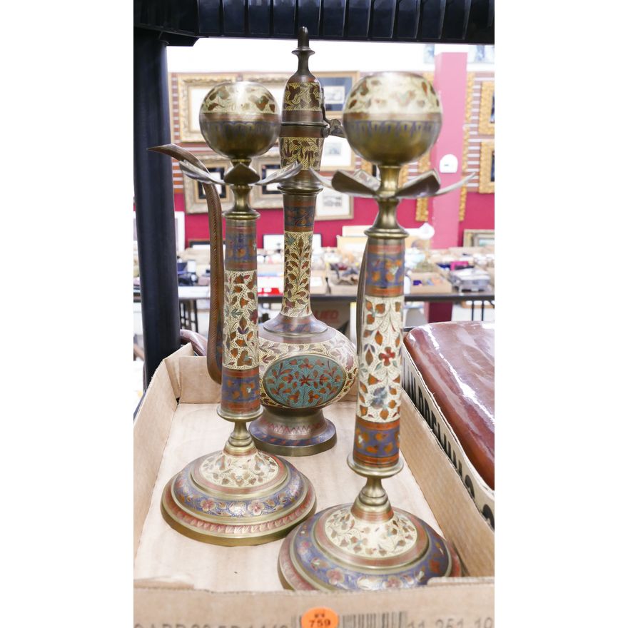 Box Persian Brass Ware Etc