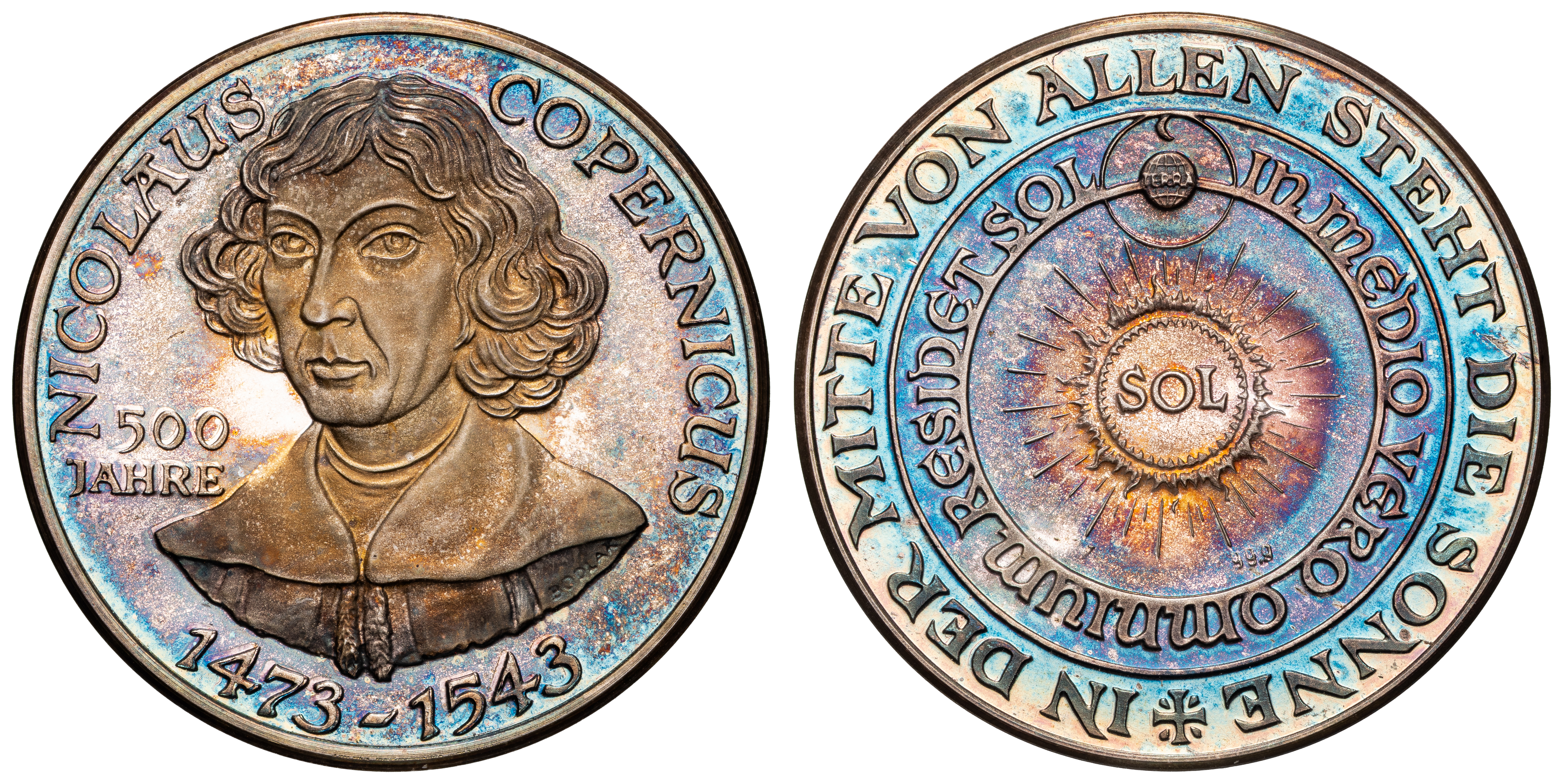 Nicolaus Copernicus 500th Anniversary Silver Medal, 1973