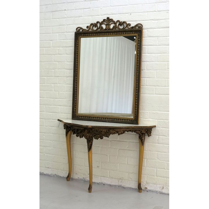 CONSOLE TABLE AND MIRROR