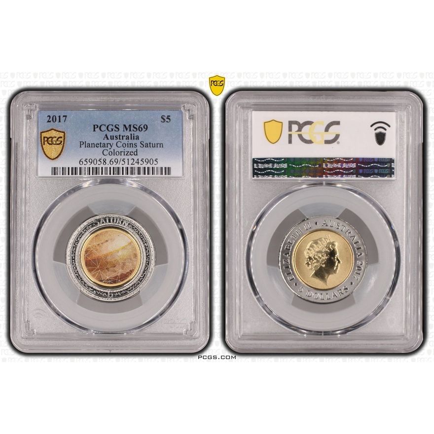 2017 Aus $5 Planetary Coins Saturn PCGS MS69