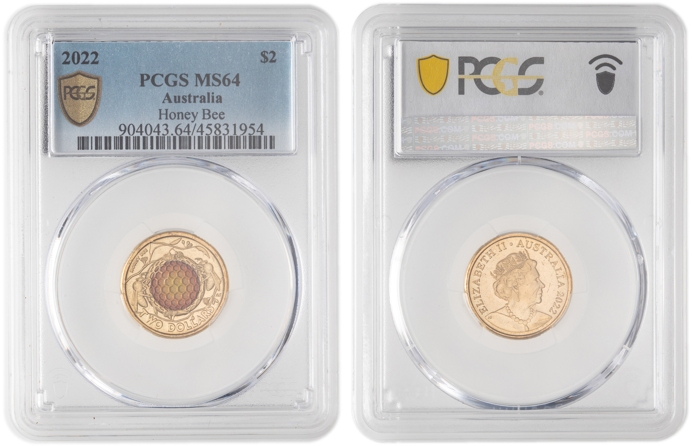 Elizabeth II, Honey Bee, Two Dollar, 2022, PCGS MS64
