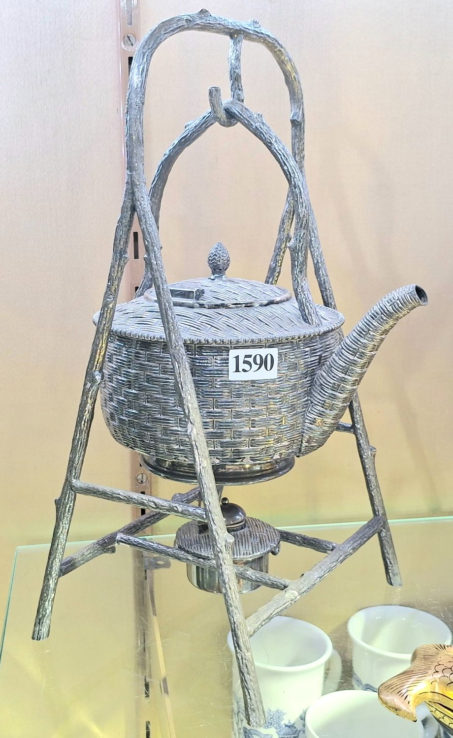 Victorian Brittania Silver Spirit Kettle