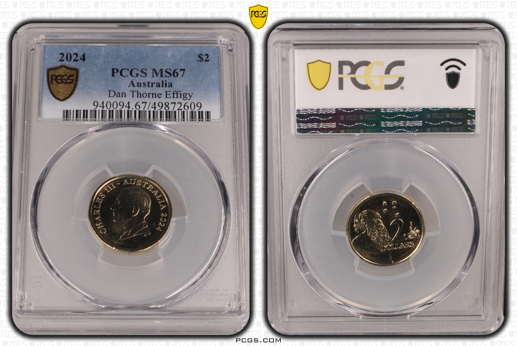Charles III, Dan Thorne Effigy , Two Dollar, 2024, PCGS MS67