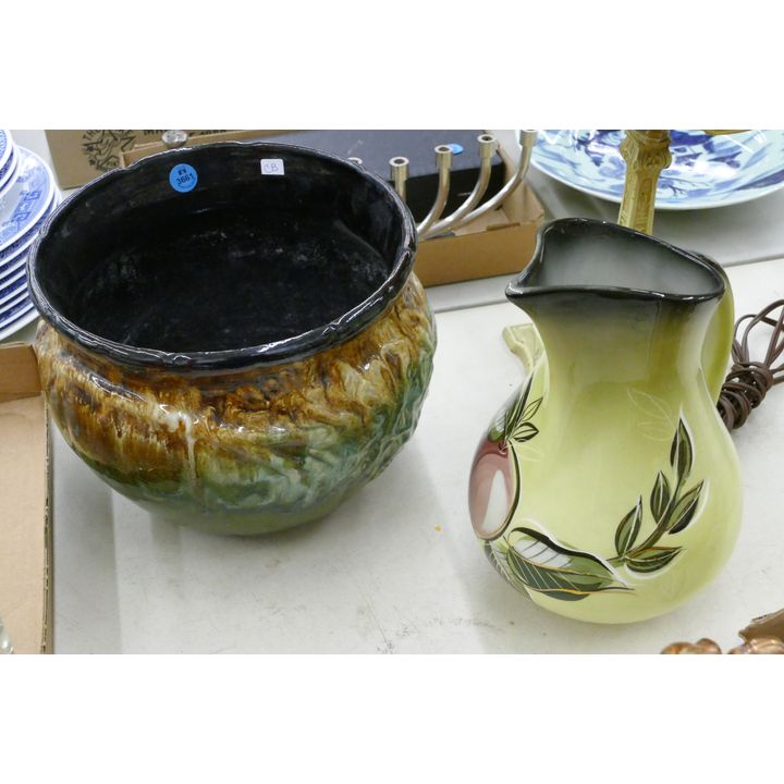 2pc American Pottery Planter & Sacha B Pitcher 10''