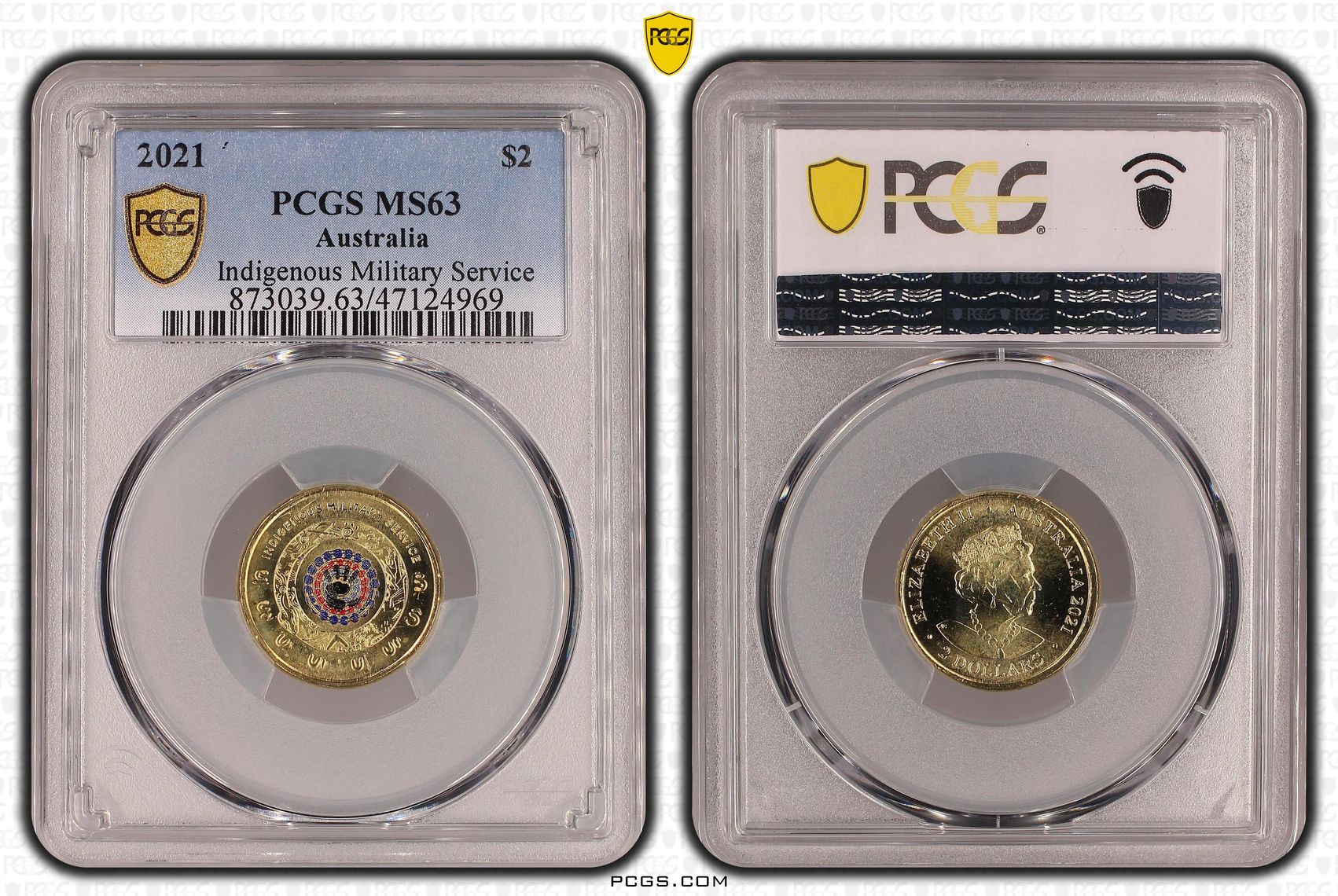 Elizabeth II, Indigenous Military Service, Two Dollar, 2021, PCGS MS63