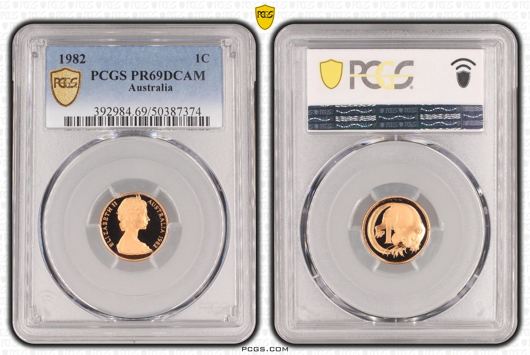 One Cent, 1982, Pcgs Pr69dcam
