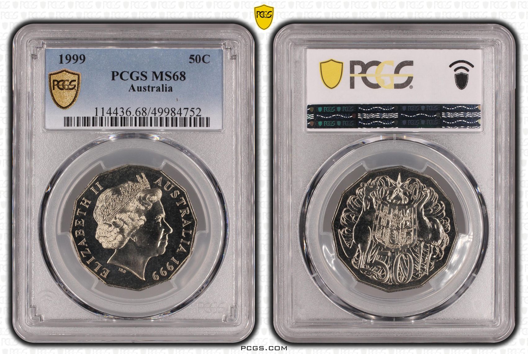 Fifty Cent, 1999, PCGS MS68