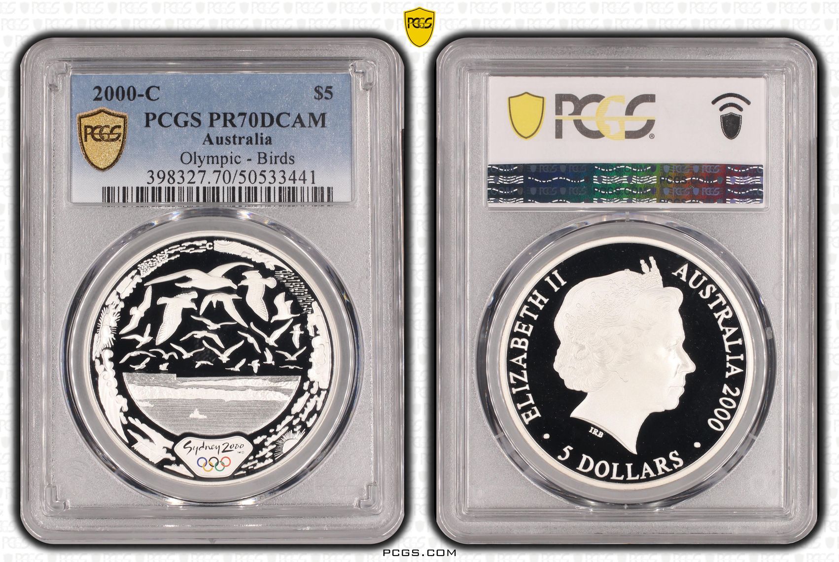 Olympic - Birds POP 6/0, Five Dollar, 2000-C, PCGS PR70DCAM