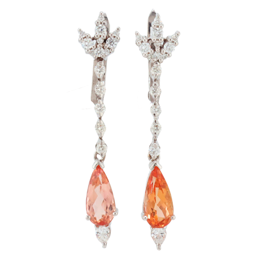 Aretes de Citrina Madeira