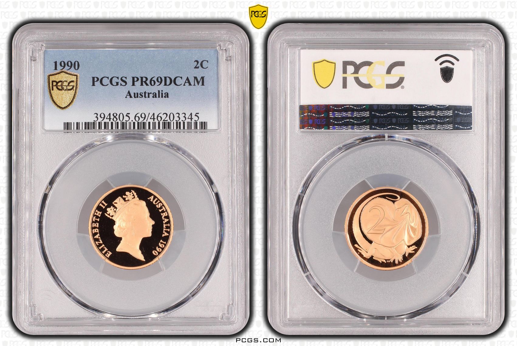 Two Cent, 1990, Pcgs Pr69dcam