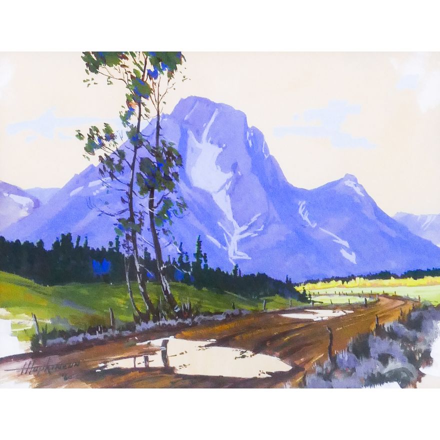 Harold Hopkinson ''Blue Mountain'' Acrylic