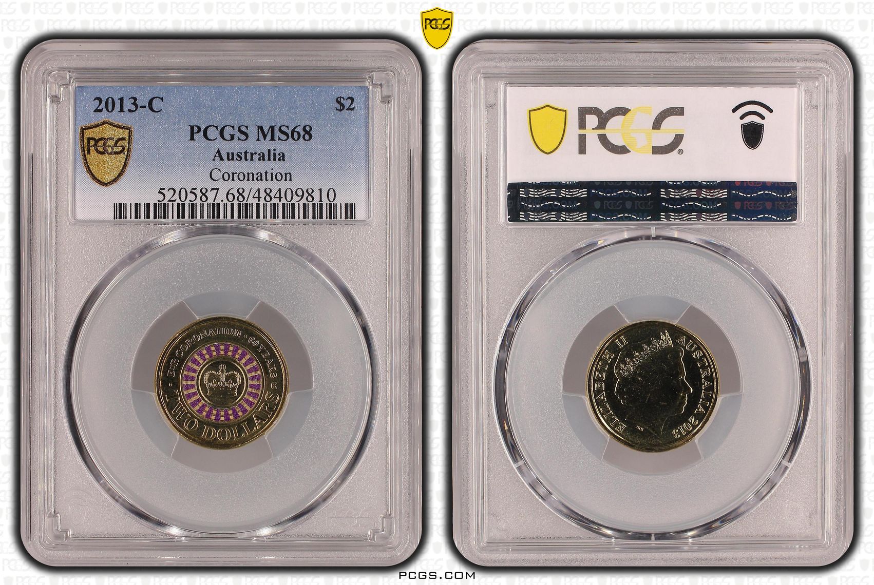 Elizabeth II, Coronation, Two Dollar, 2013-C, PCGS MS68