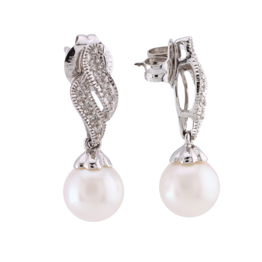 Aretes con perlas