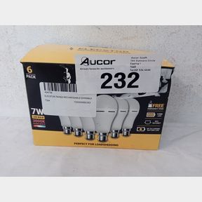 ELECSTOR 7W B22 RECHARGEABLE DIMMABLE GLOBE 1200MAH - A60 WARM WHITE 6 PK