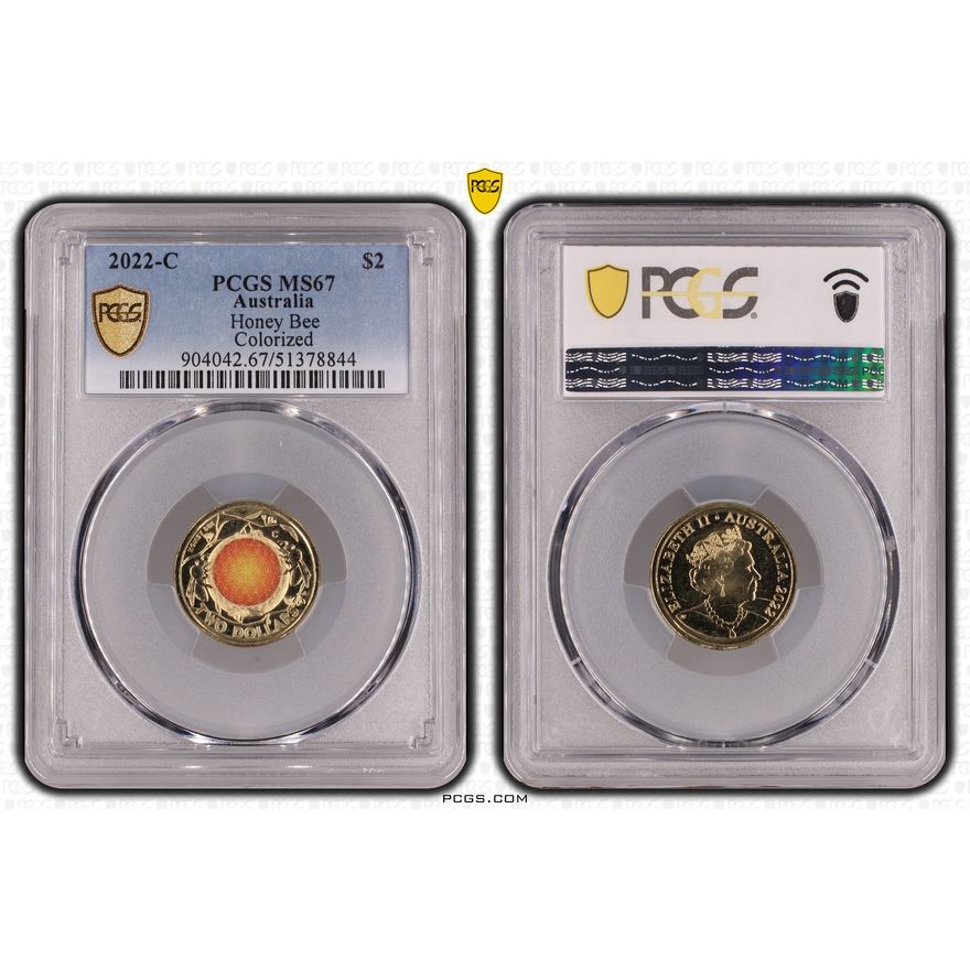 Honey Bee Colorized, Two Dollar, 2022-C, PCGS MS67