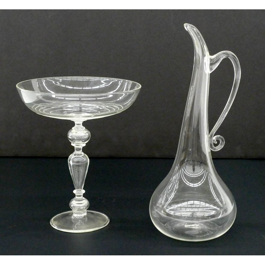 2pc Lino Tagliapietra Goblet and Ewer 1990's