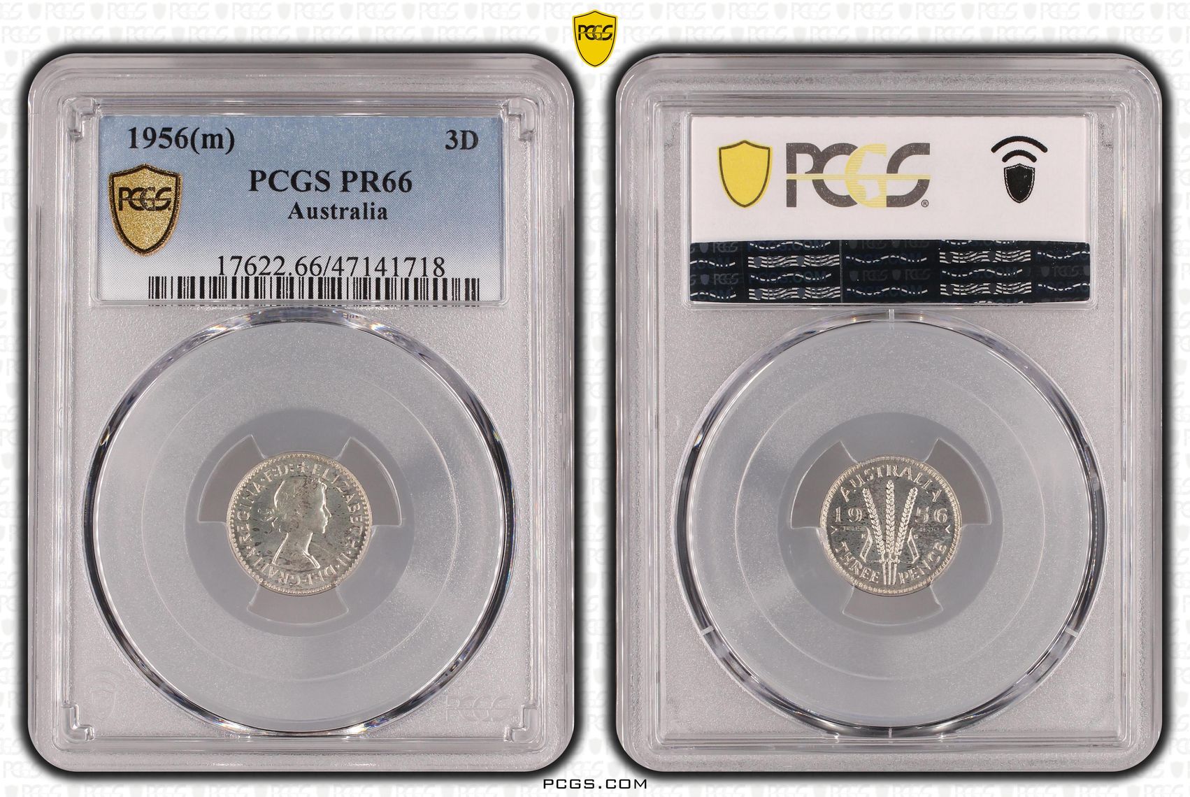 Threepence, 1956(m), PCGS PR 66