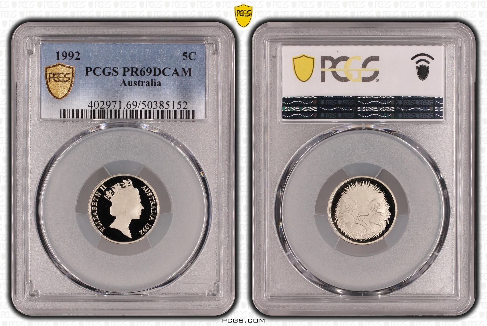 Five Cent, 1992, PCGS PR69DCAM