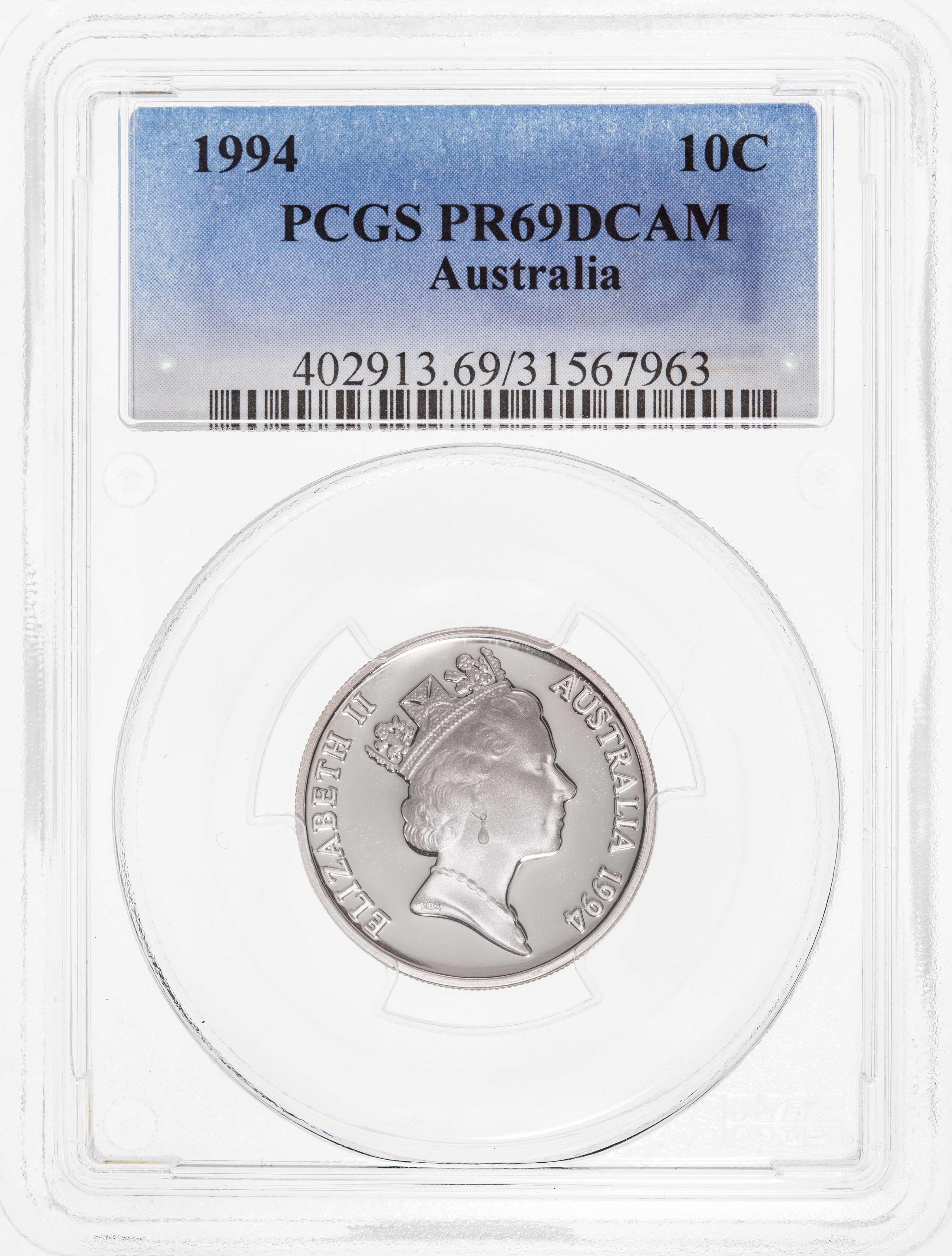 Ten Cent, 1994, Pcgs Pr69dcam