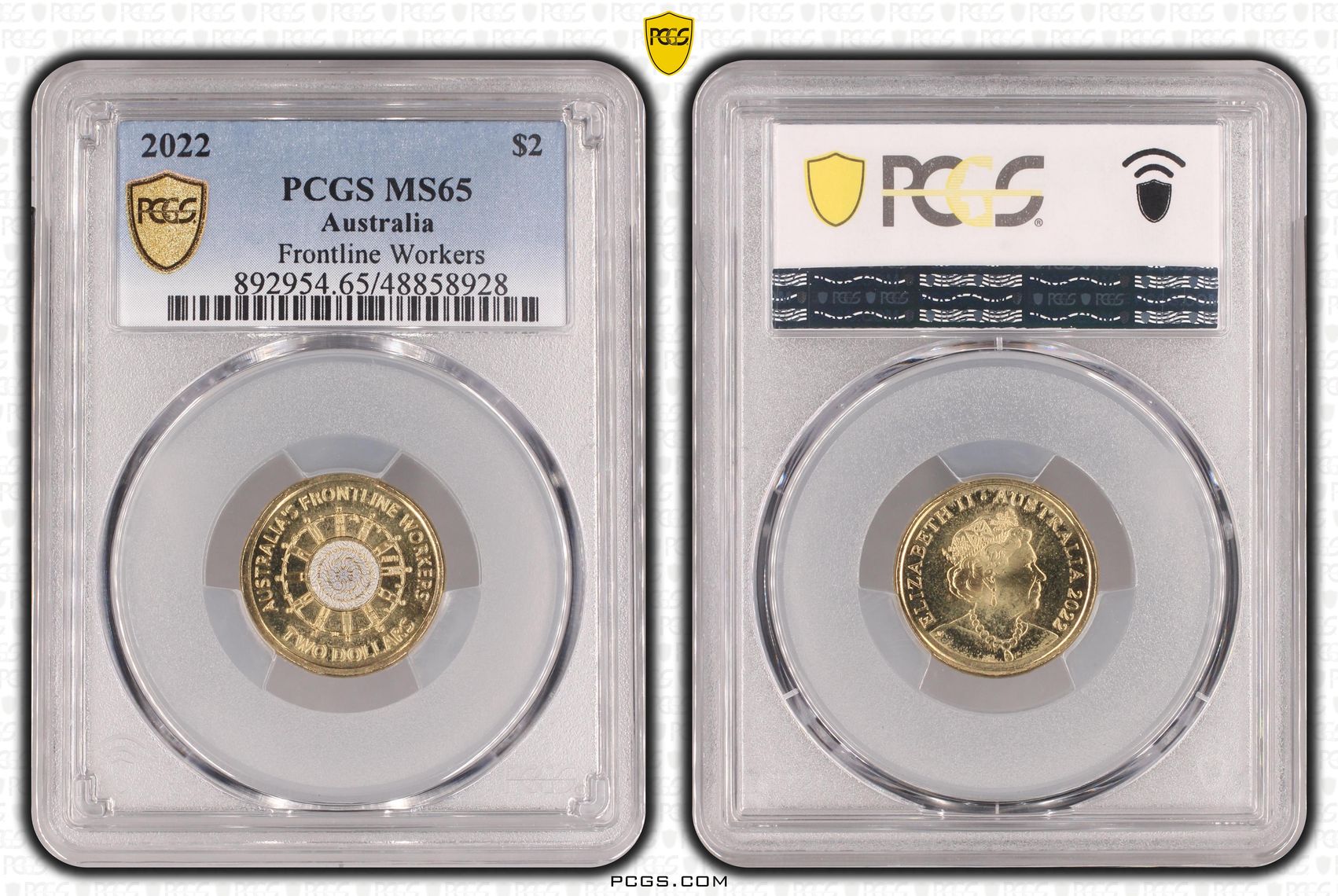 Elizabeth II, Frontline Workers Colorized , Two Dollar, 2022, PCGS MS65
