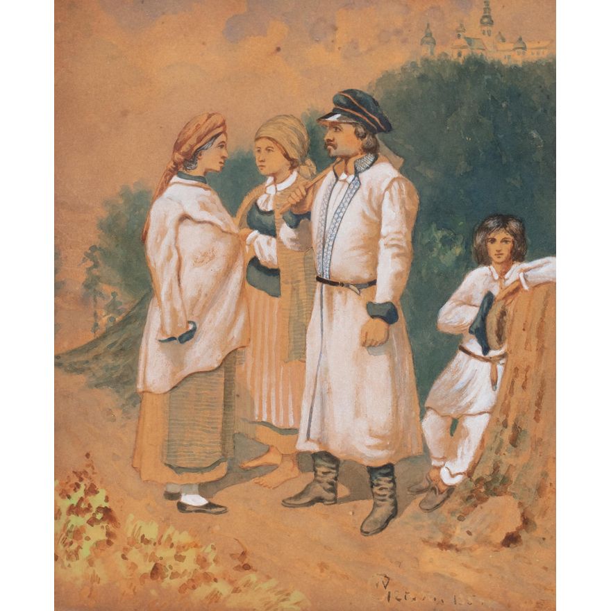 Wojciech Gerson | Wieśniacy z okolic Sandomierza, 1854 r.