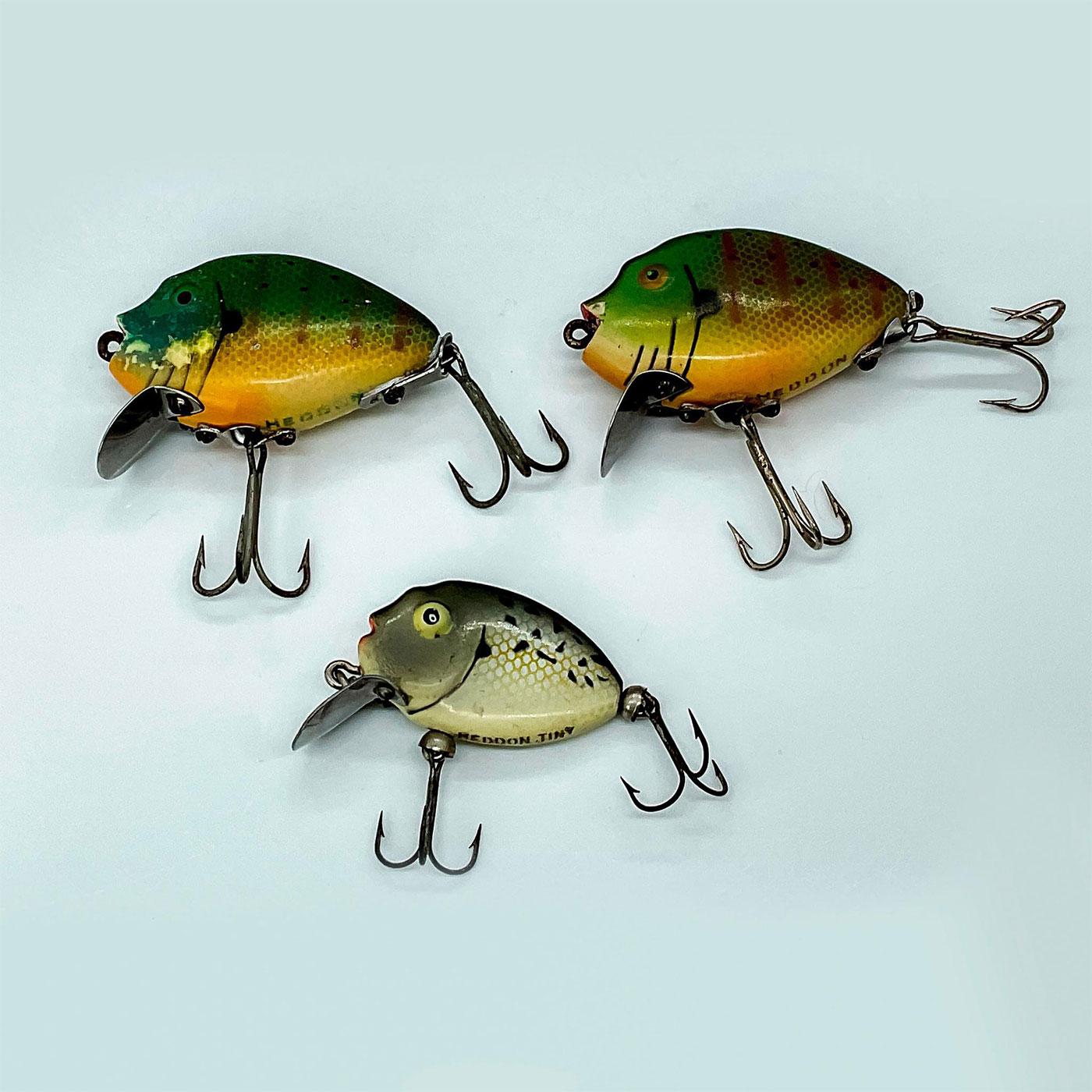 3pc Vintage Heddon Punkinseed Lures Sunfish and Crappie