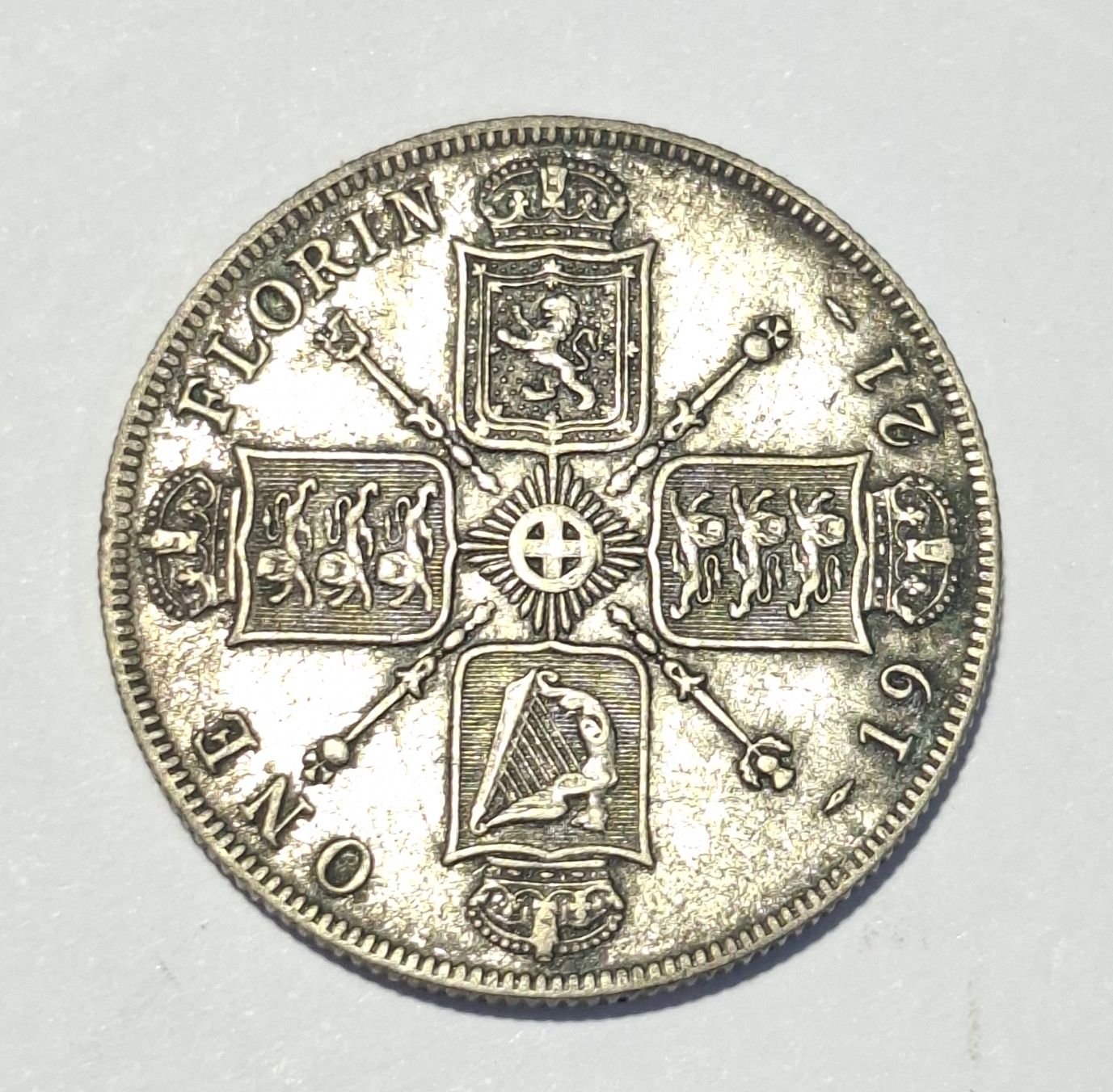 1921 British Florin Indian Die