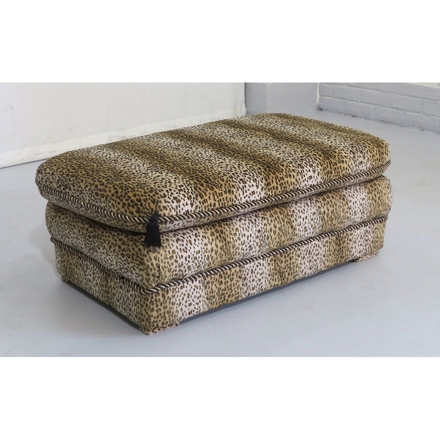 LEOPARD PRINT OTTOMAN