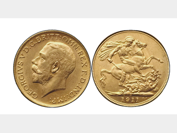 1911 King George V Sydney Mint Gold Sovereign.