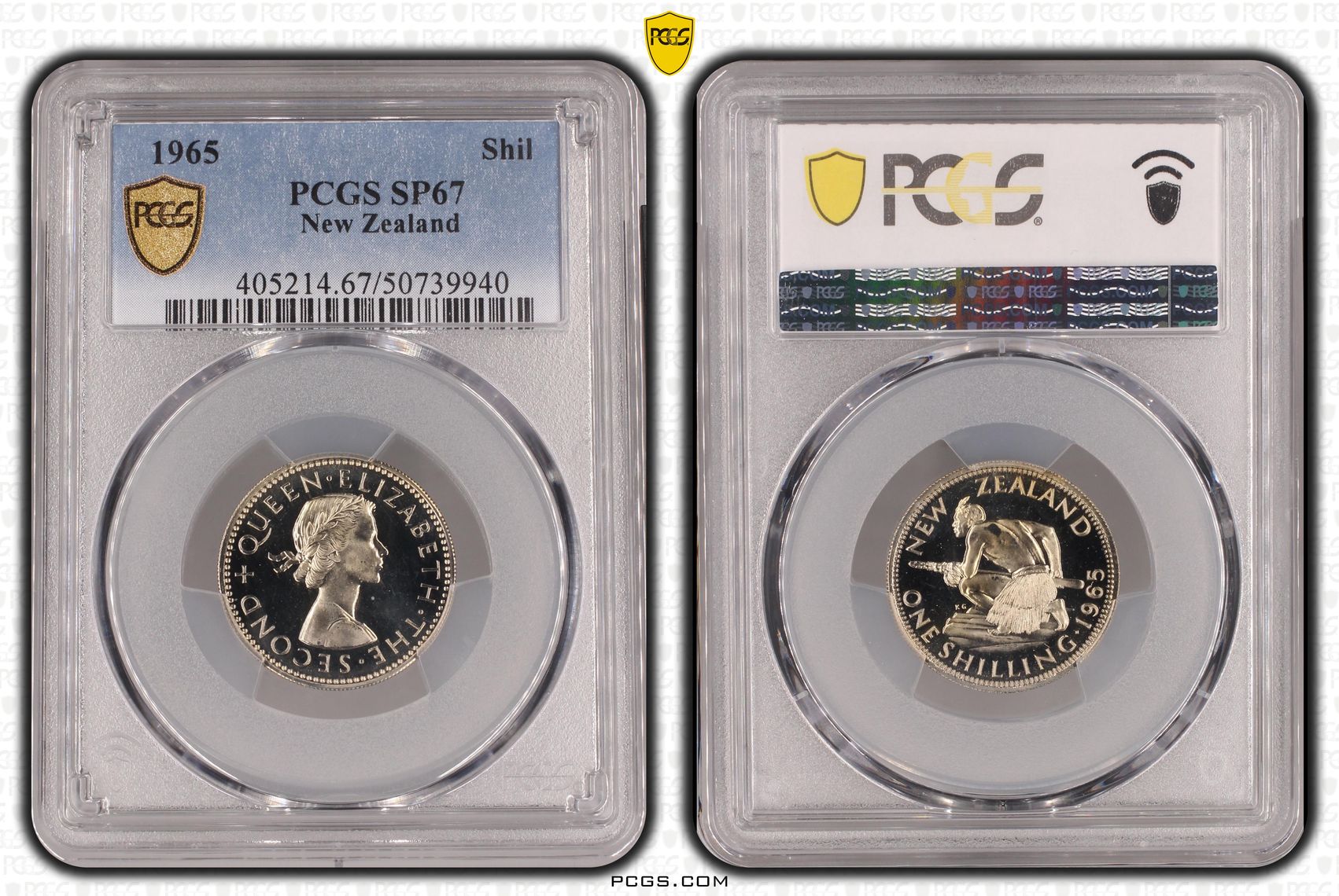 New Zealand, Elizabeth II, Shilling, 1965, PCGS SP67