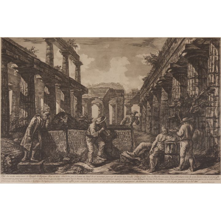Piranesi ''Vue des Restes Interieurs du Temple de Neptune"
