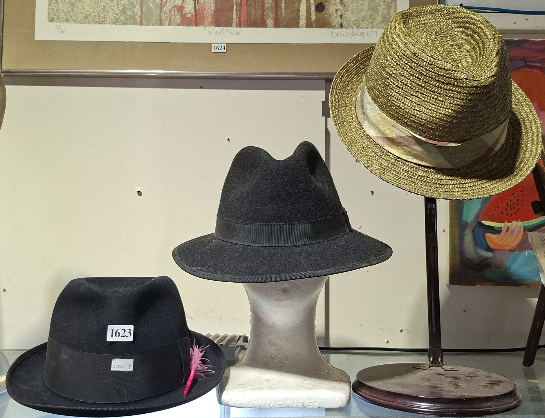 THREE MENS VINTAGE HATS