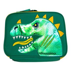 Mimbee Dino Lunch Bag Fierce Dinosaur with Iridescent Scales |