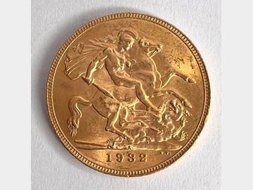 1932 GEORGE V SOUTH AFRICA GOLD SOVEREIGN