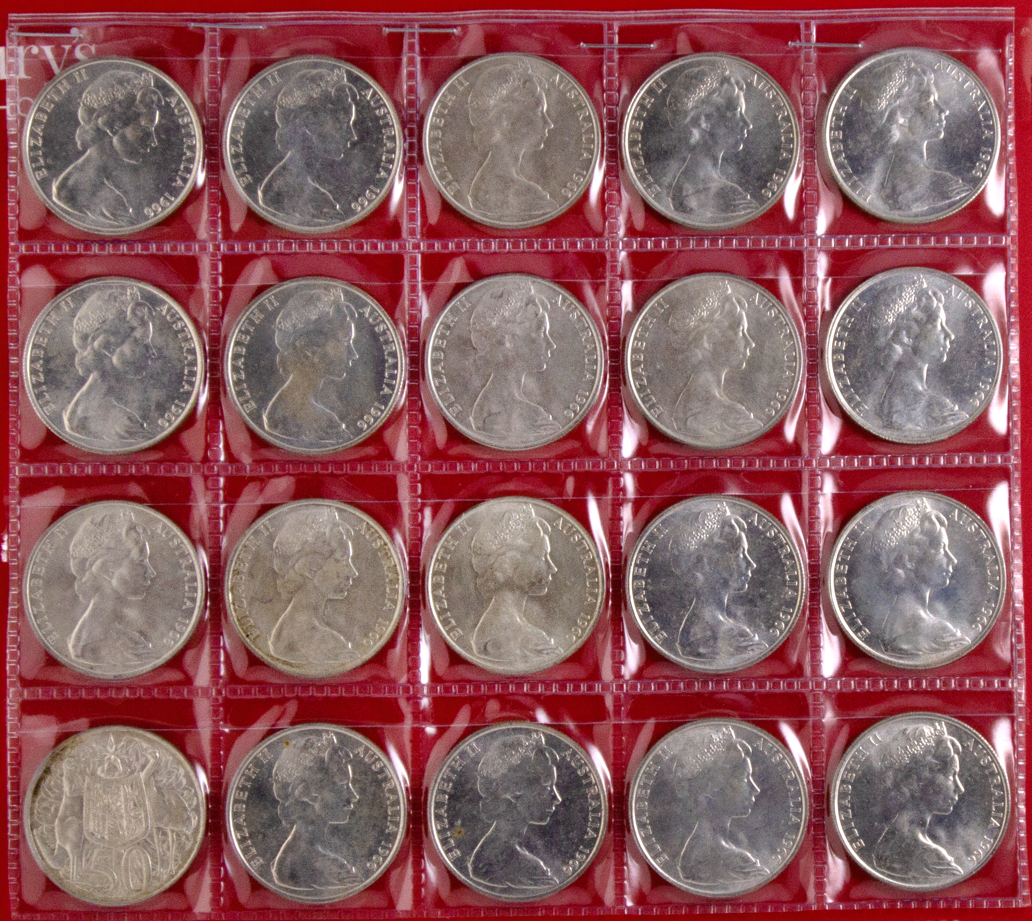 Accumulation, Elizabeth II, Fifty Cents, 1966, CHU