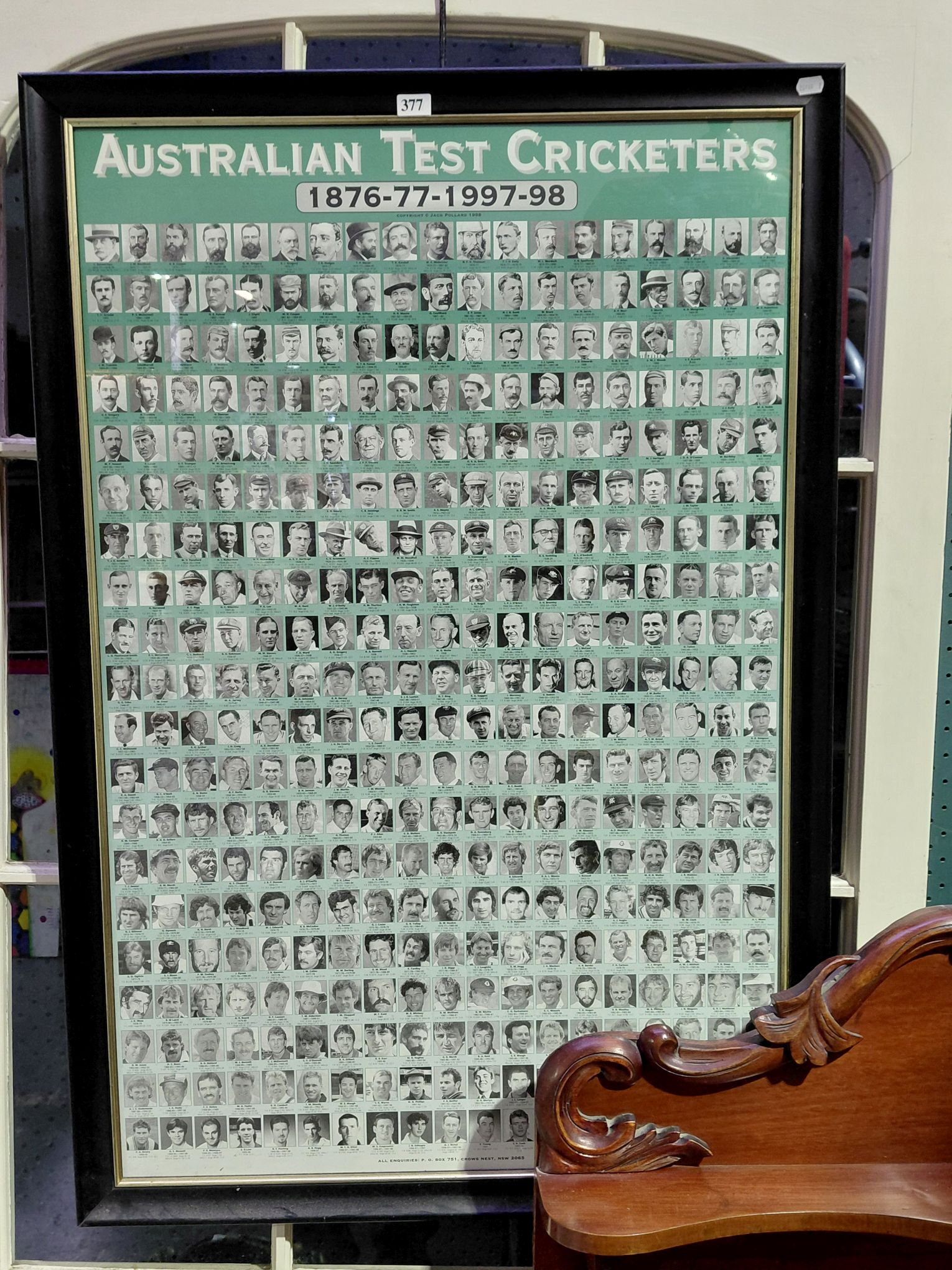 377 · AUSTRALIAN TEST CRICKETER PRINT