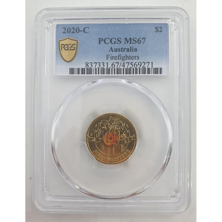 Firefighters 'C' MM $2 Coin - MS67