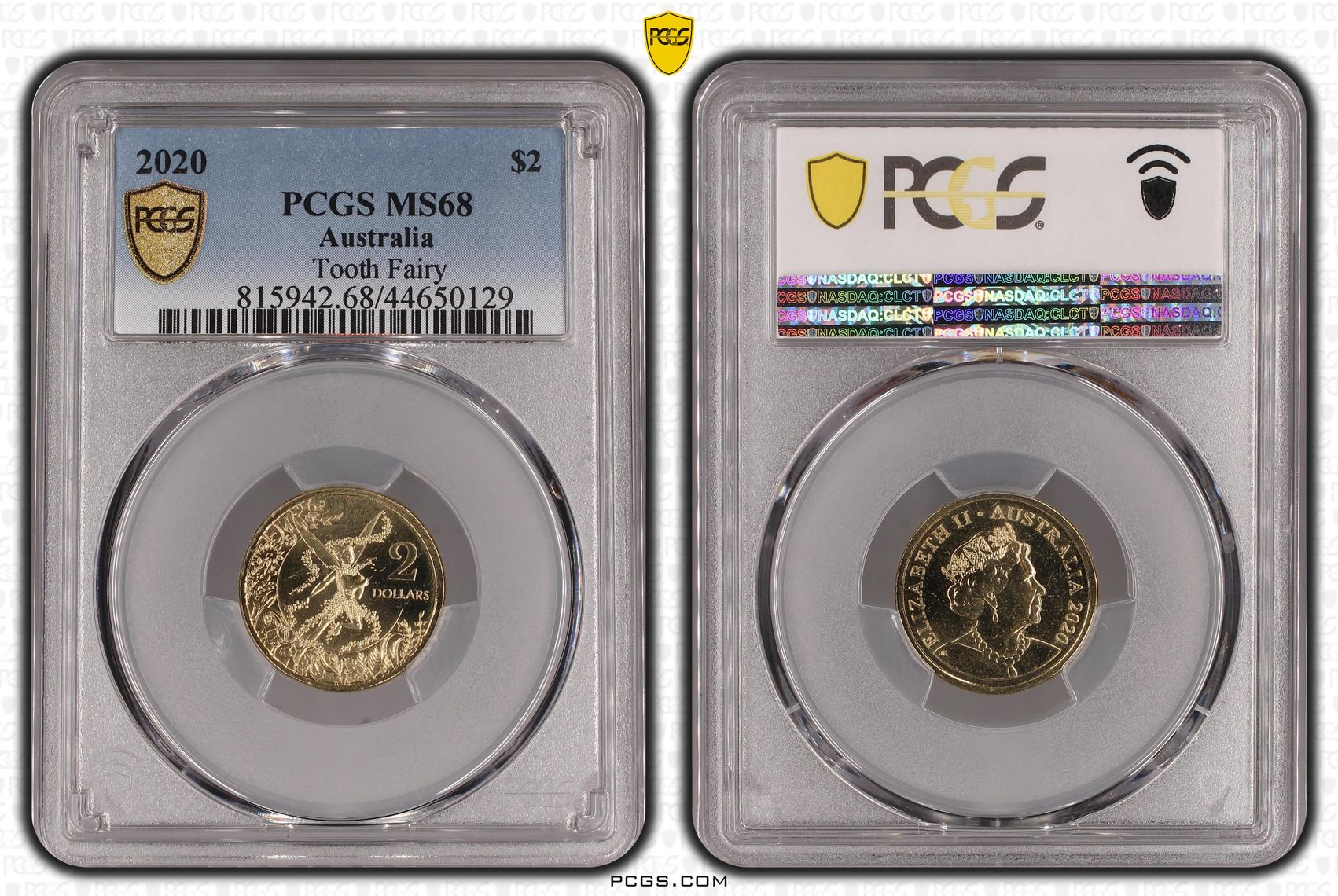 310 · 2020 Australia Two Dollar, $2 Tooth Fairy PCGS - MS68 -129