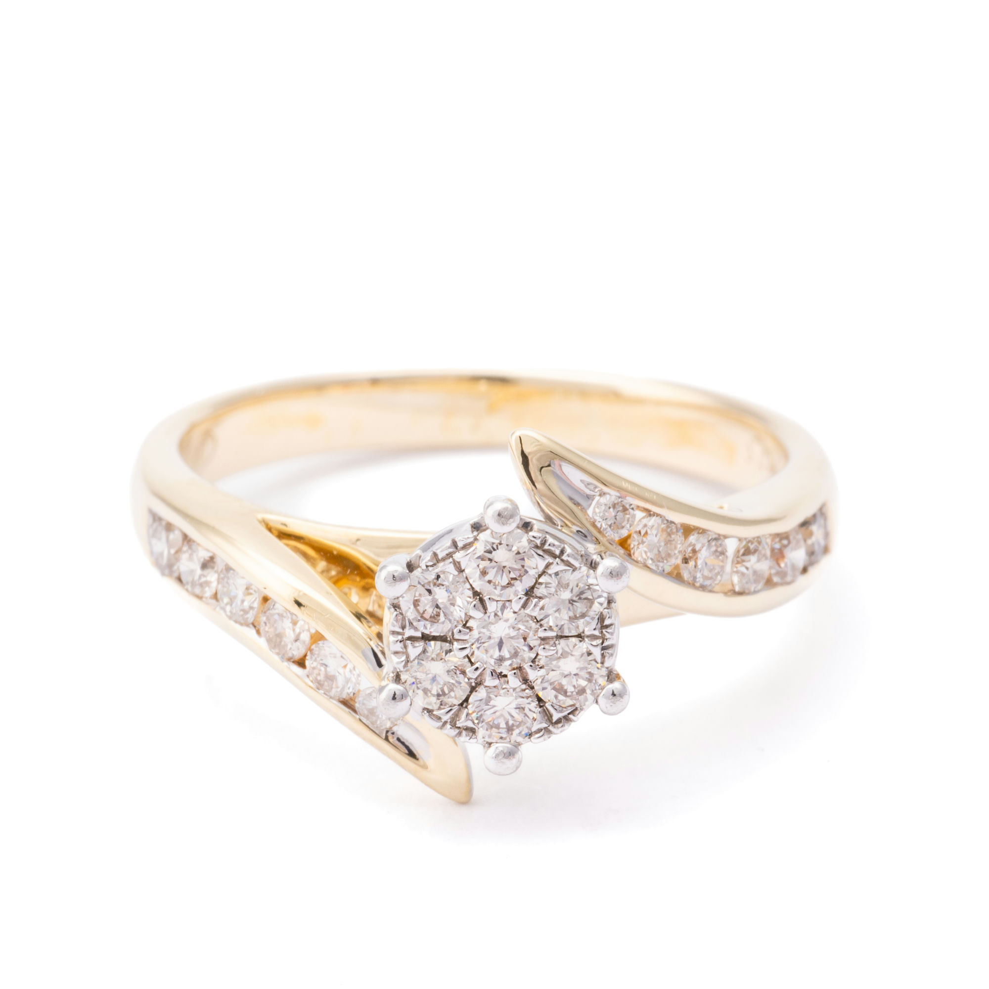 Diamond Cluster Ring 9ct Gold,