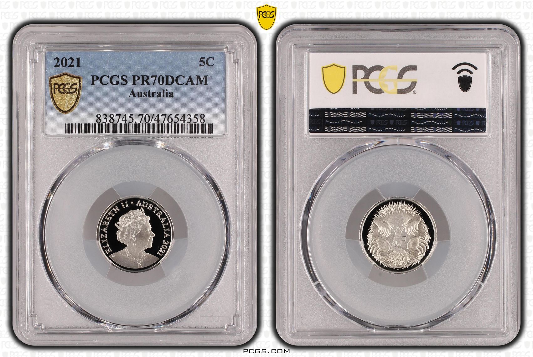 Elizabeth II, Five Cent, 2021, PCGS PR70DCAM