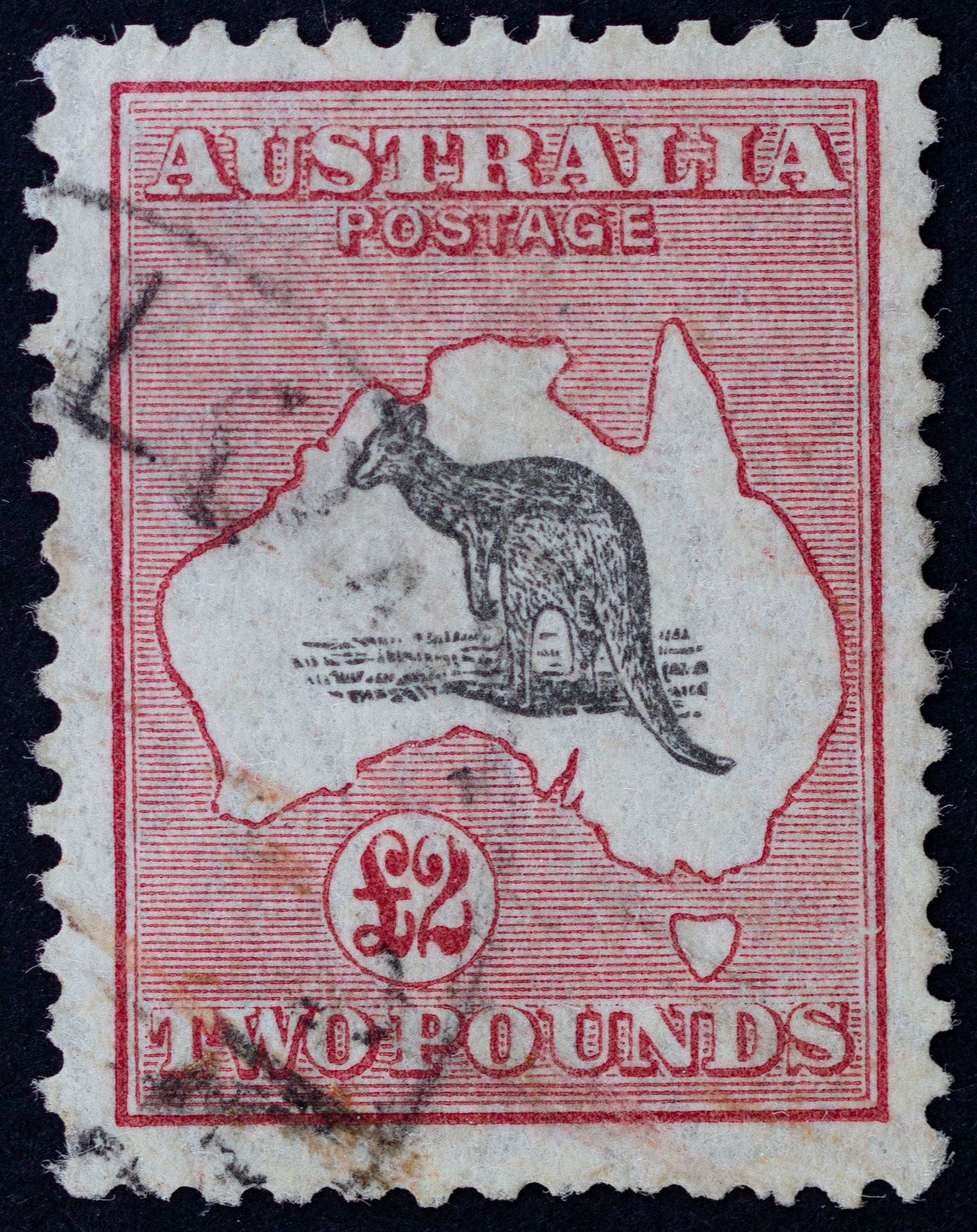 Small Multiple Watermark, Two Pounds, 1929, Good