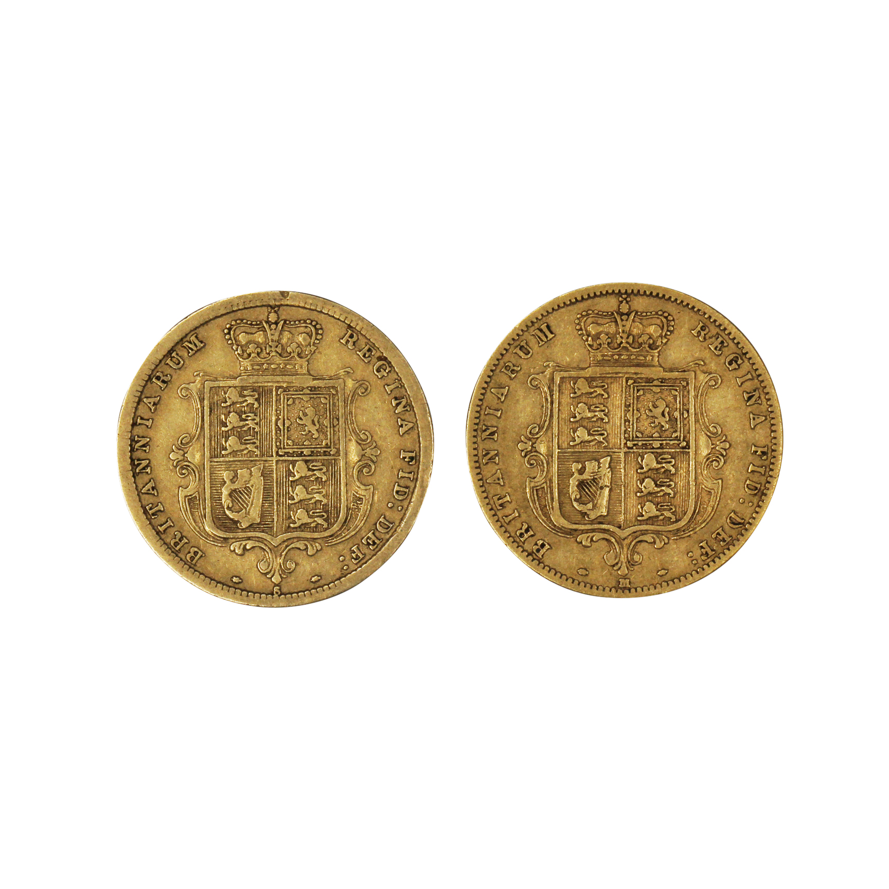 1187. · Group, Victoria, Half Sovereign, Fine