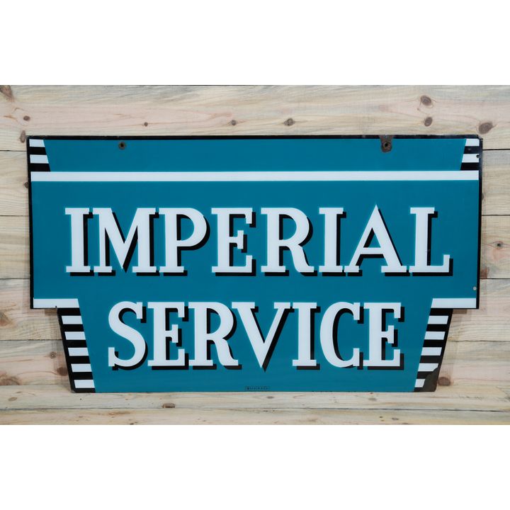 Imperial Service Double Sided Porcelain Diecut Sign TAC 9