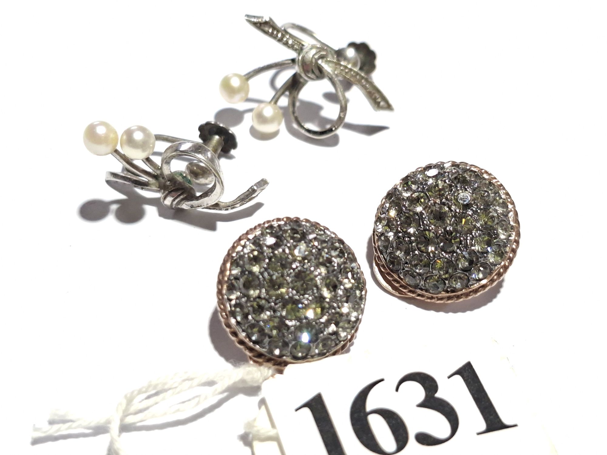 Pair Of Silver Gilt Earrings