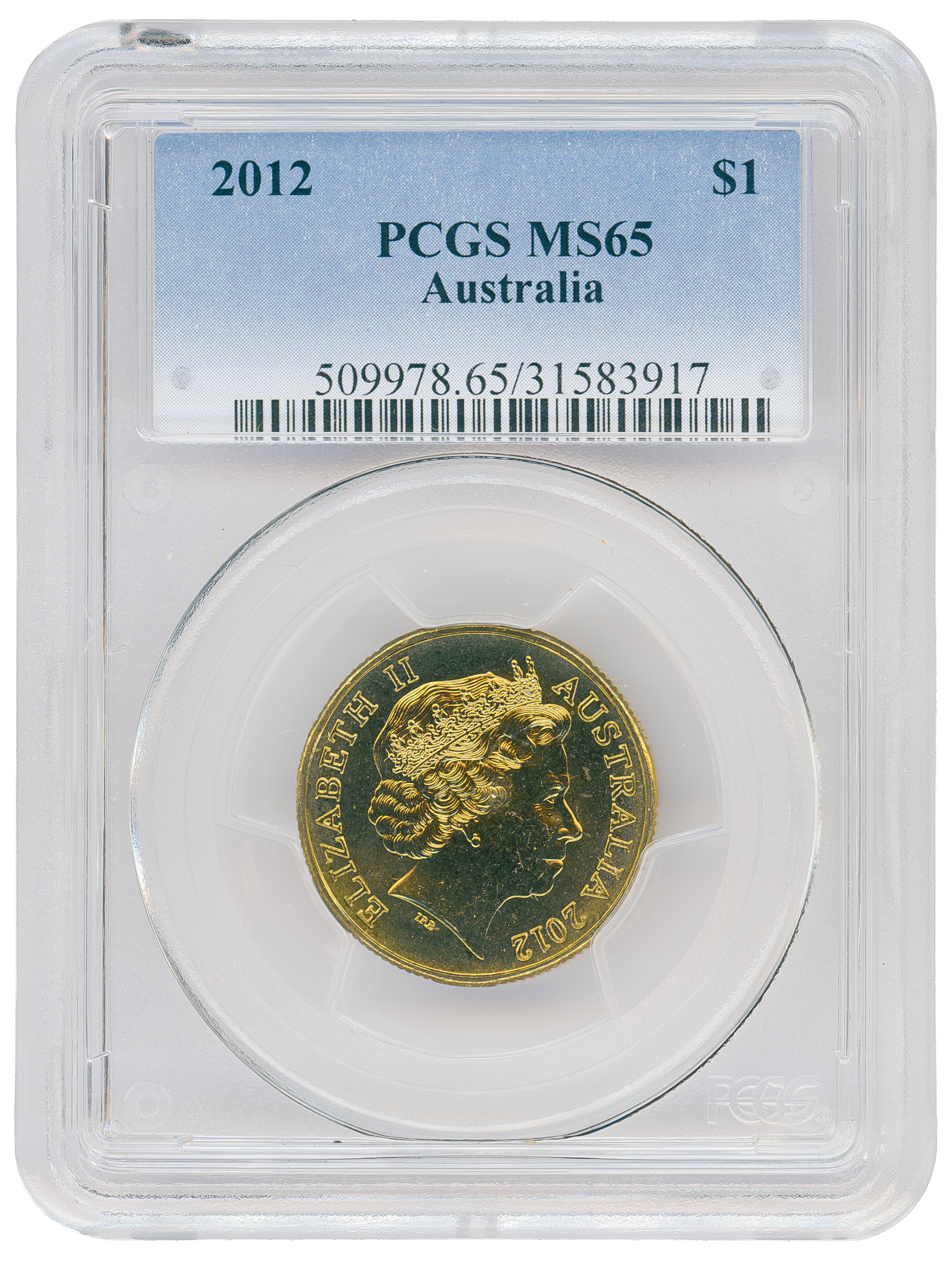 One Dollar, 2012, PCGS MS65