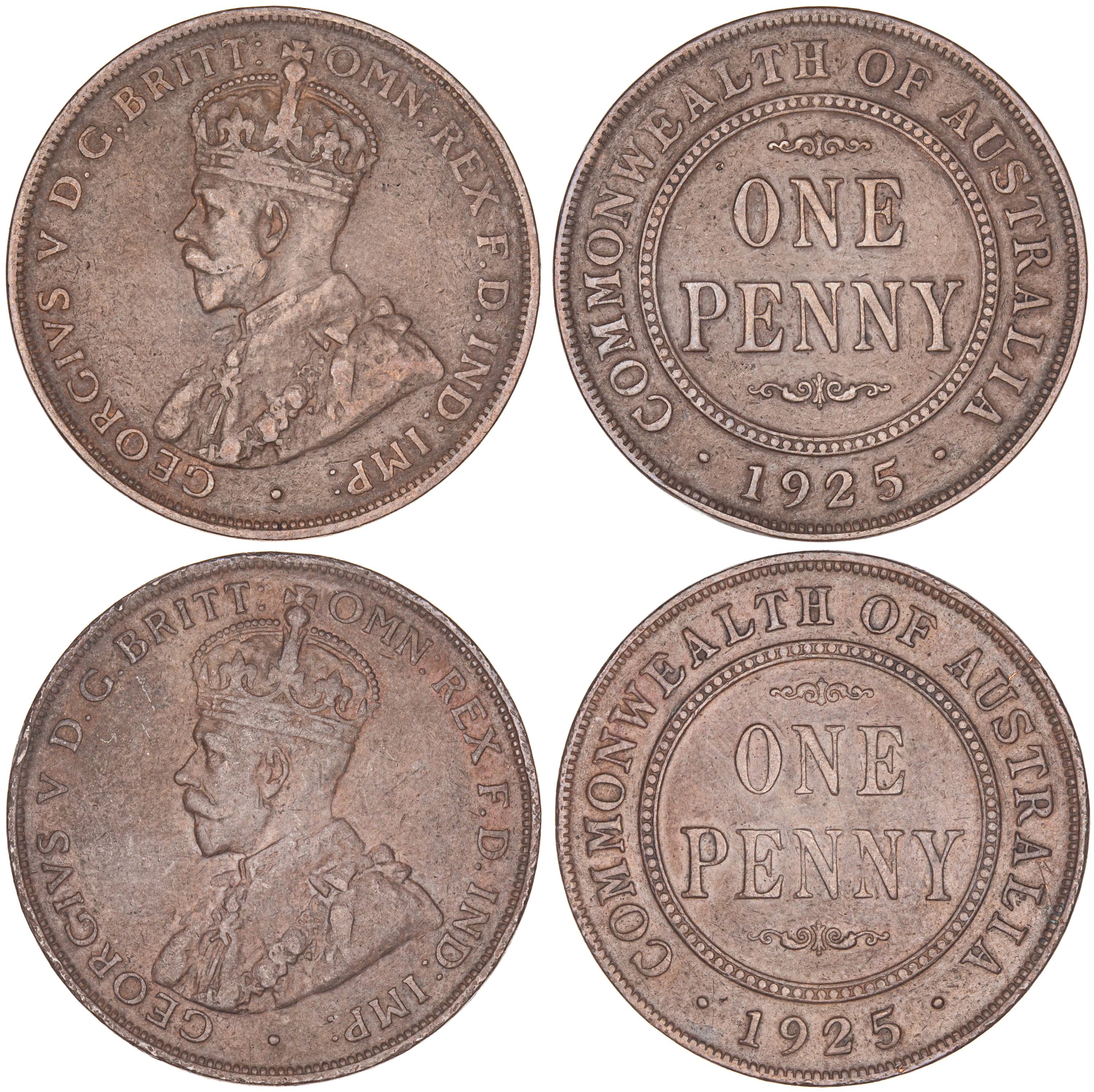 George V, Penny, 1925, Fine