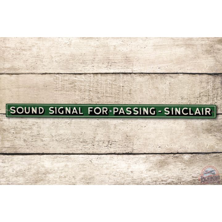 Sinclair Sound Signal For Passing 2" Porcelain Strip Sign