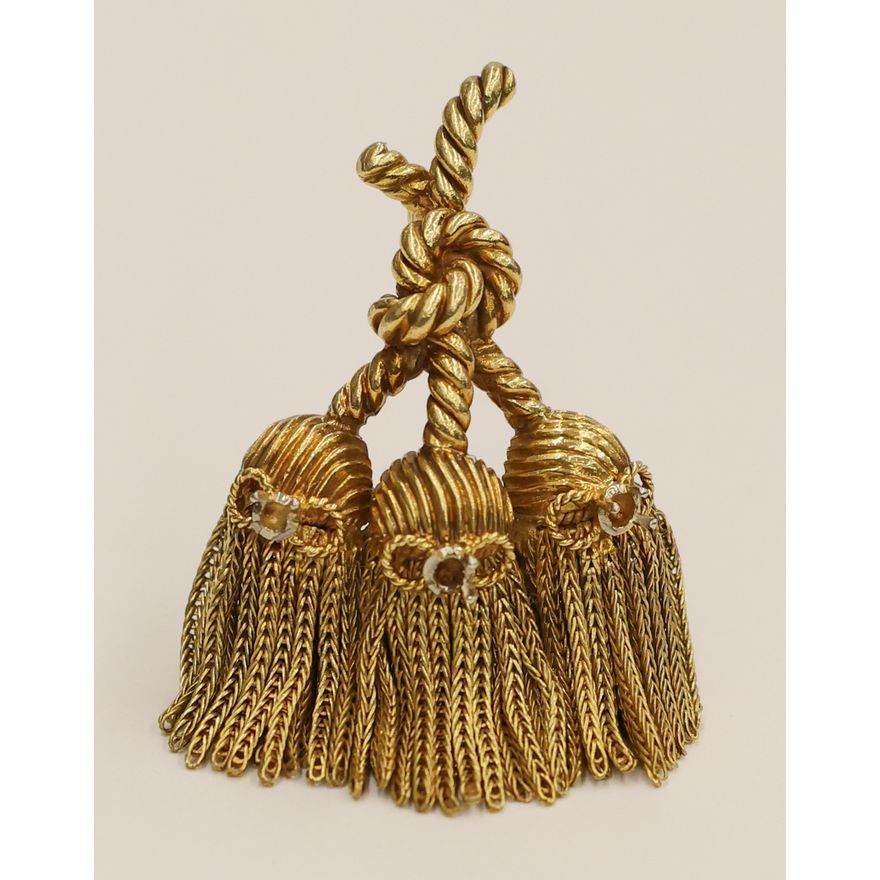 Vintage Tiffany & Co. 18k Tassel Brooch