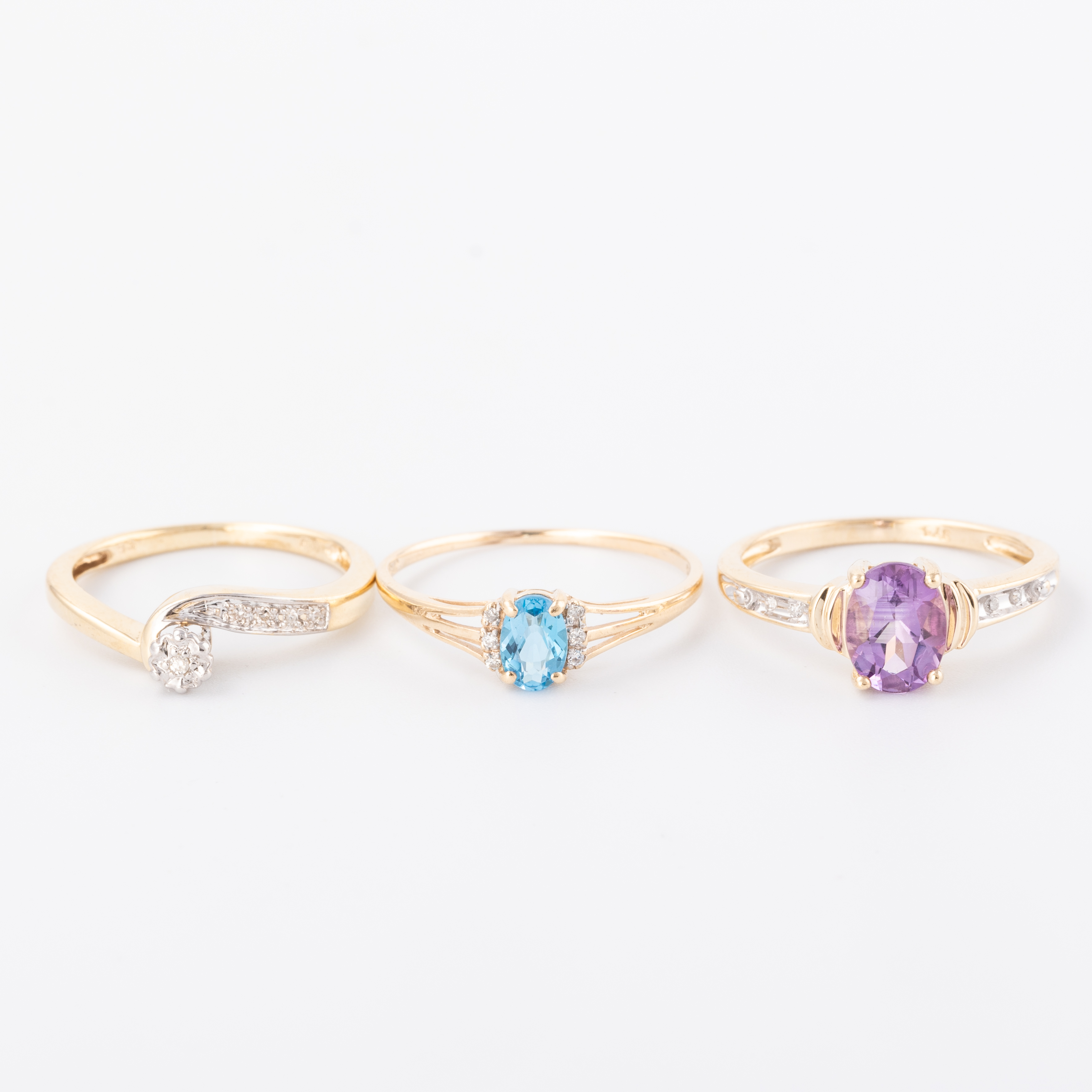 Three 9 carat Gold Rings