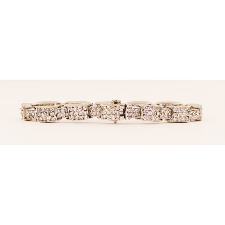 Lady's 7.25ctw Diamond 14k White Gold Cocktail Bracelet